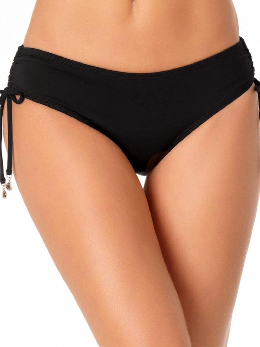 Classic Black Side-Tie Bikini Bottom for Women